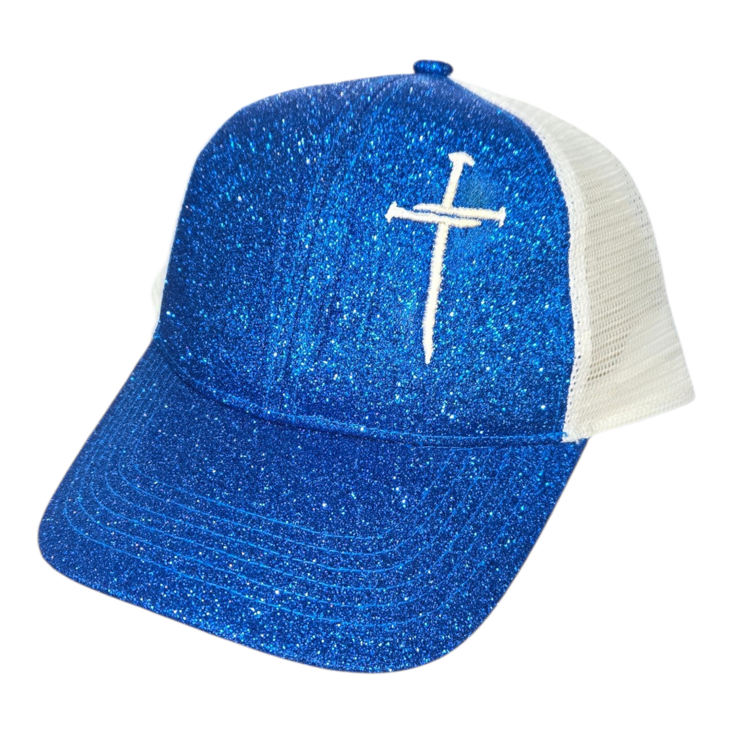 Embroidered Glitter Ball Cap