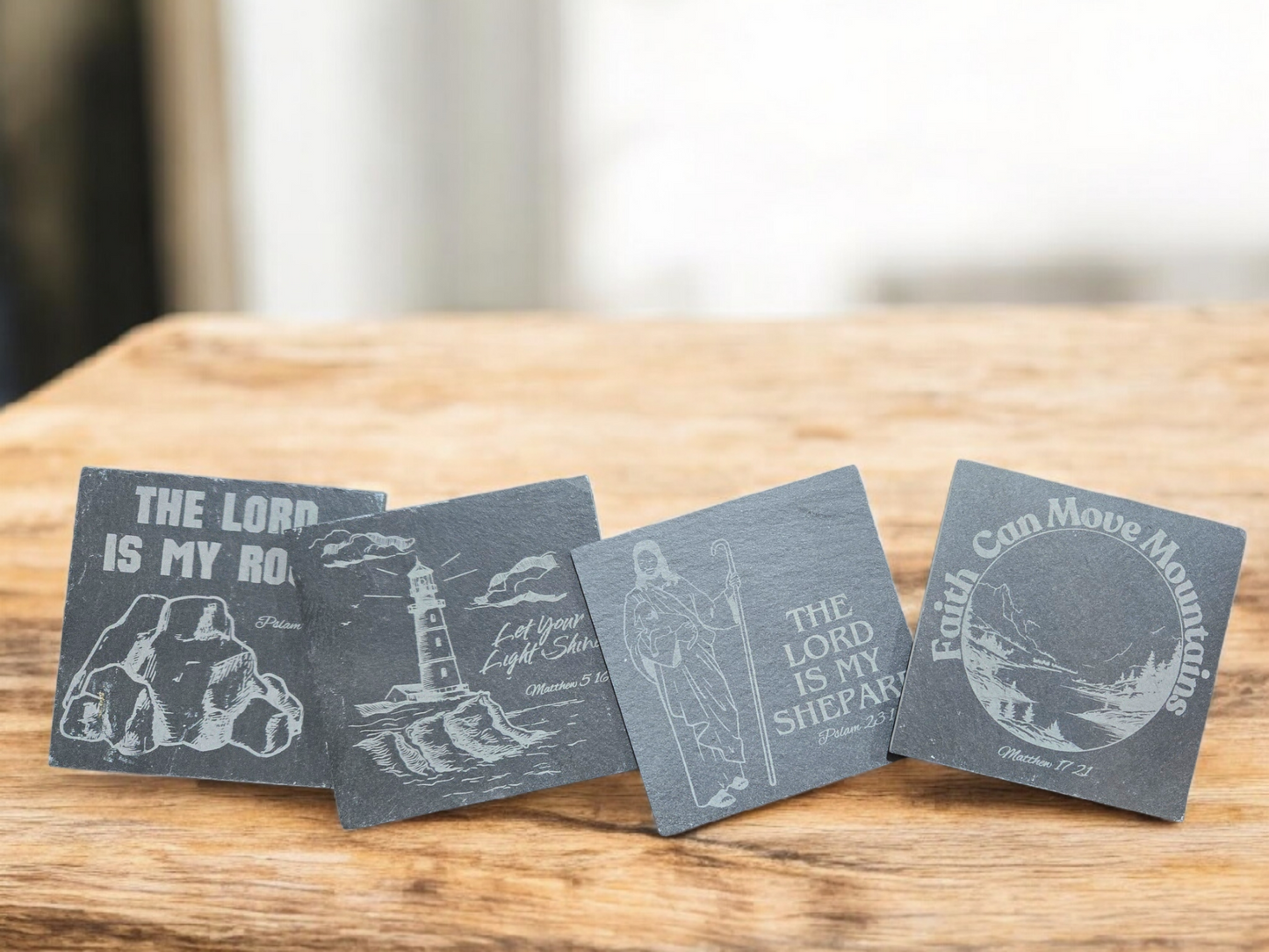 Slate Table Coaster Set