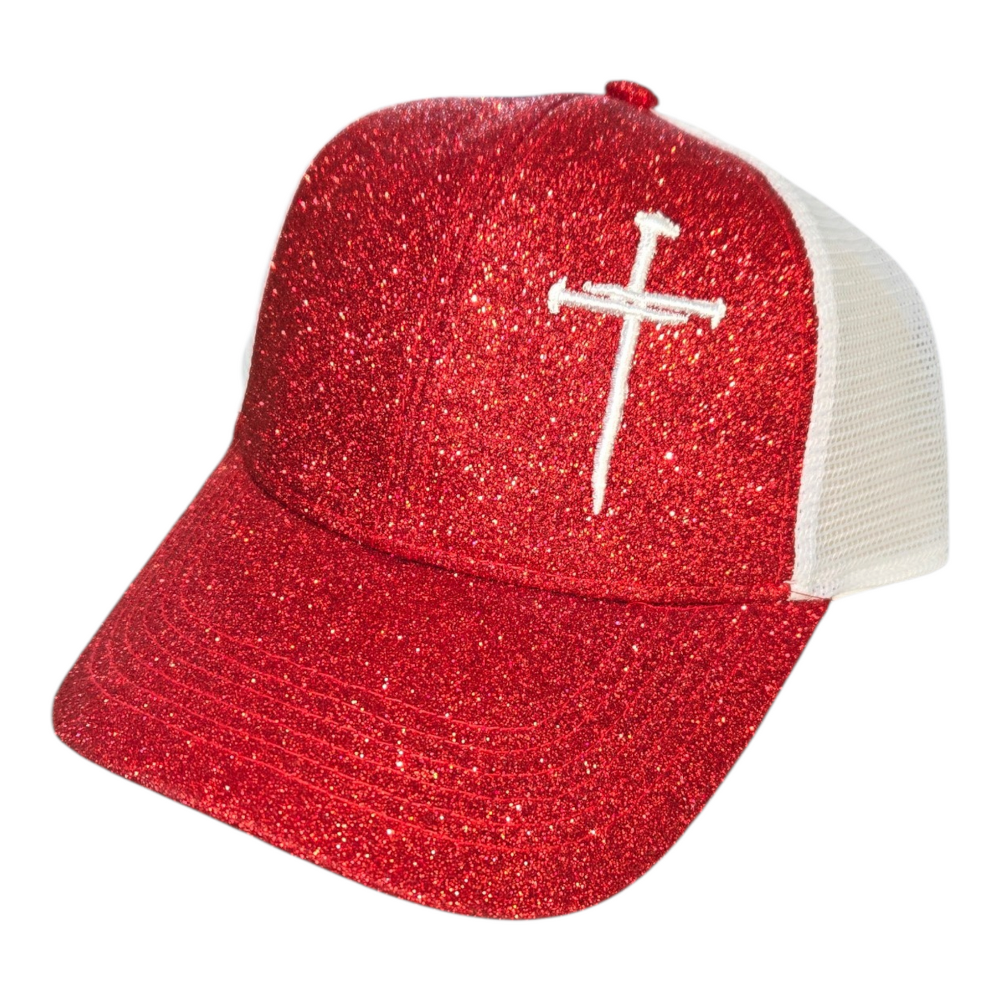 Embroidered Glitter Ball Cap