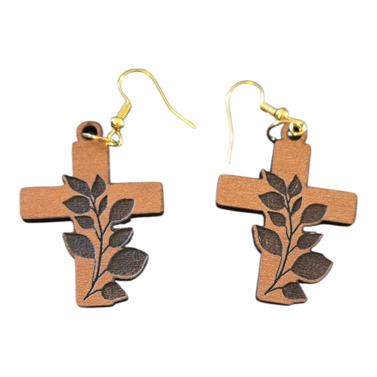 Wood Cut Earrings